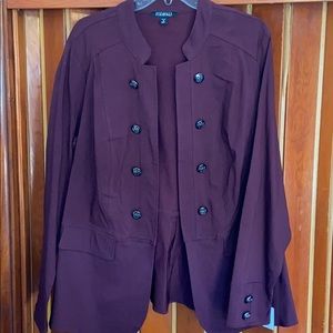 Plum Roz & Ali blazer. Size 3X NWT